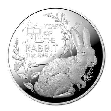 $30 2023 Year of the Rabbit 1 Kilo Silver Proof