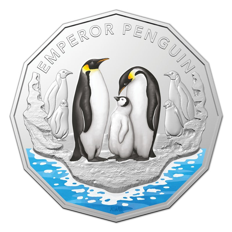 50c 2023 Australian Antarctic Territory - Emperor Penguin UNC