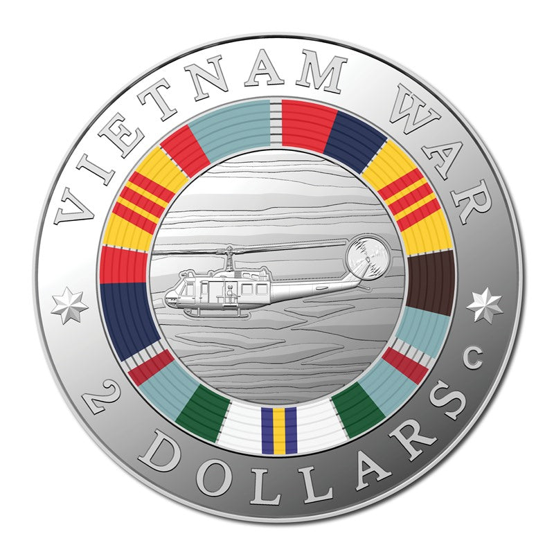 $2 2023 Vietnam War Coloured Silver Proof