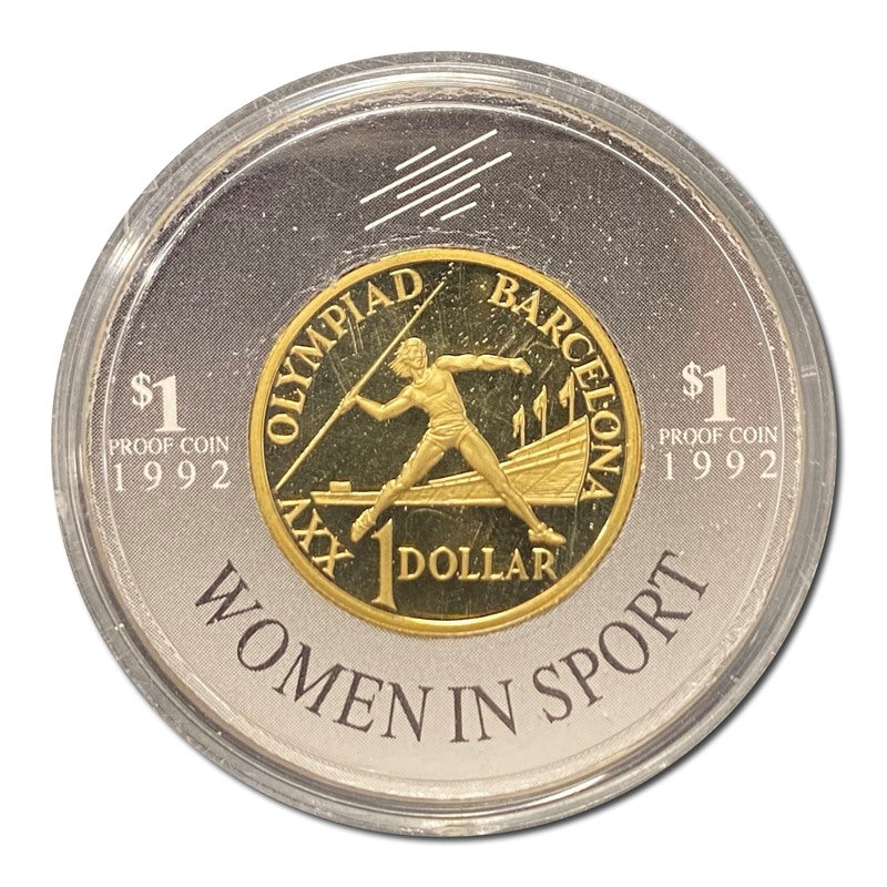 $1 1992 Barcelona Women in Sport Capsule Proof