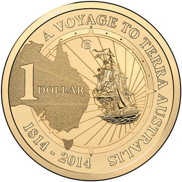 $1 2014 Terra Australis Mintmark/Counterstamp UNC