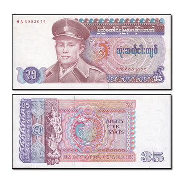 Burma 1986 35 Kyats P.63