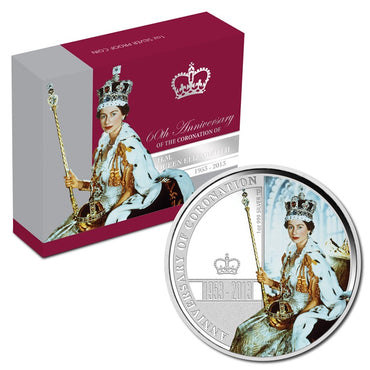 2013 QEII Coronation 60th Anniversary 1oz Silver Proof