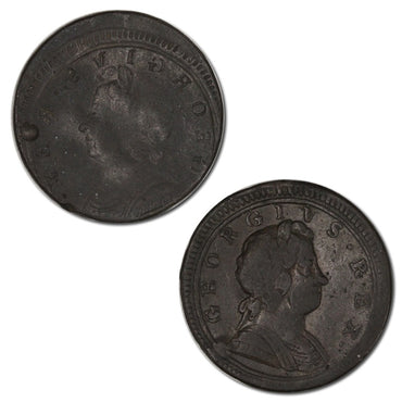 Great Britain 1714-1727 George I Halfpenny Brockage