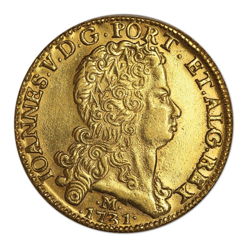 Brazil 1731M Gold 12,800 Reis (Johanna) VF+