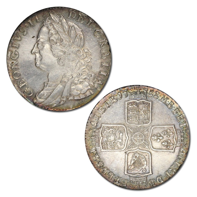 Great Britain 1758 Silver Shilling