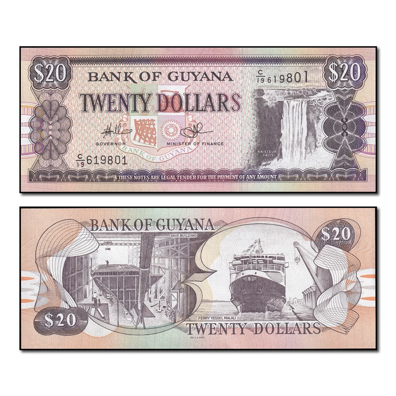 Guyana (1996-2018) 20 Dollars P.30 CFU