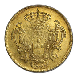 Brazil 1804R (Rio) Mary I Gold (Half Johanna) 6400 Reis EF