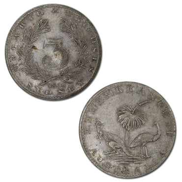 Australia 1860 Hogarth & Erichsen Threepence Token A691 VF+/EF