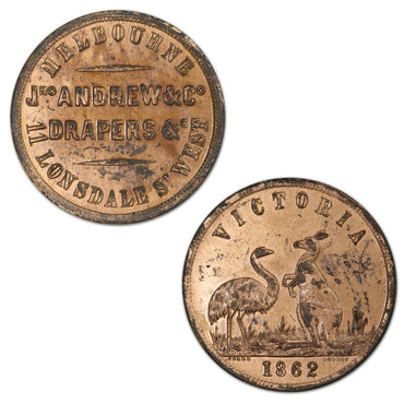 Australia 1862 John Andrew & Co. Penny Token A.13