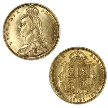 1891 Sydney Gold Half Sovereign Lustrous nUNC