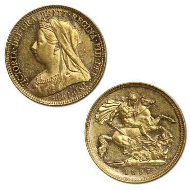 1897 Sydney Gold Half Sovereign Lustrous UNC