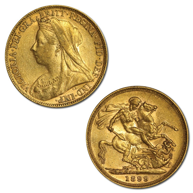 1899 Melbourne Veiled Head Gold Sovereign