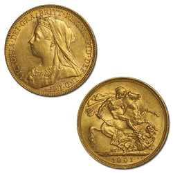 1901 Melbourne Gold Sovereign EF