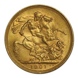 1901 Melbourne Gold Sovereign EF