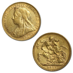 1901 Melbourne Gold Sovereign VF