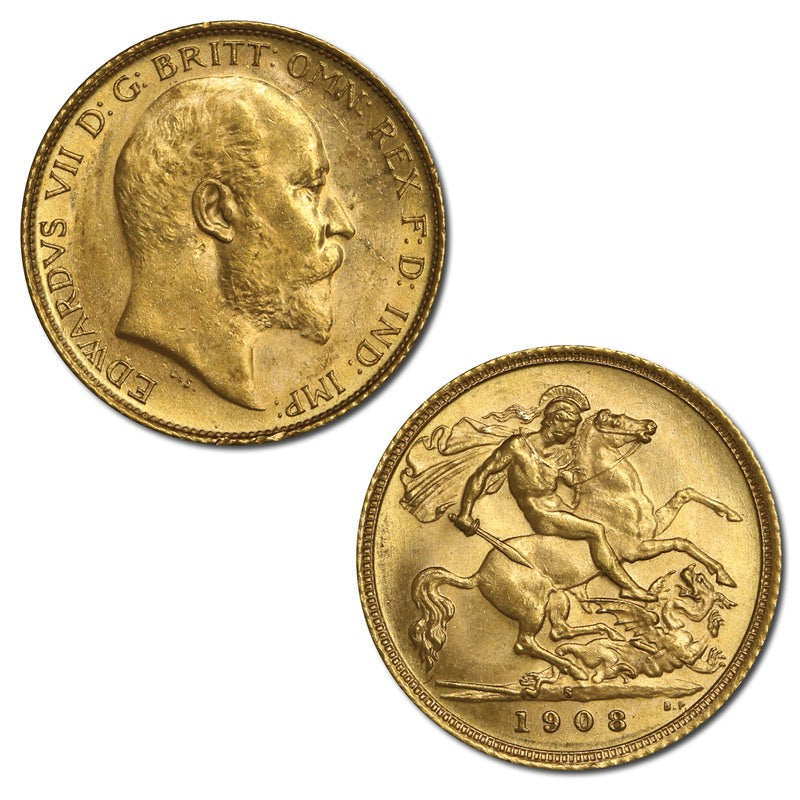 1908 Sydney Gold Half Sovereign UNC