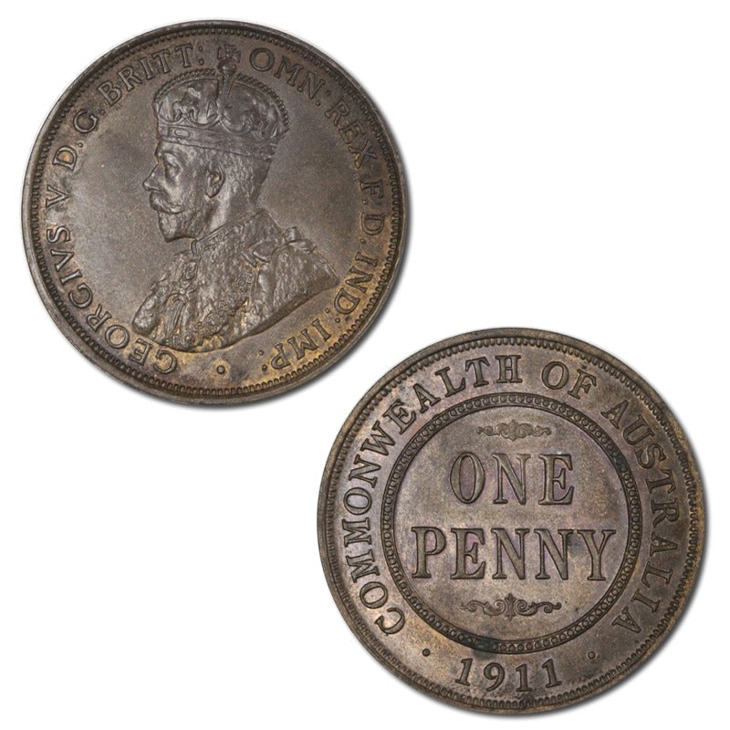 Australia 1911 Penny nUNC/UNC