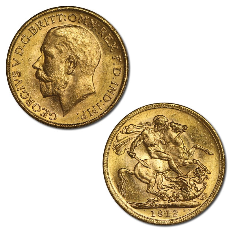 1912 Melbourne Gold Sovereign Lustrous UNC