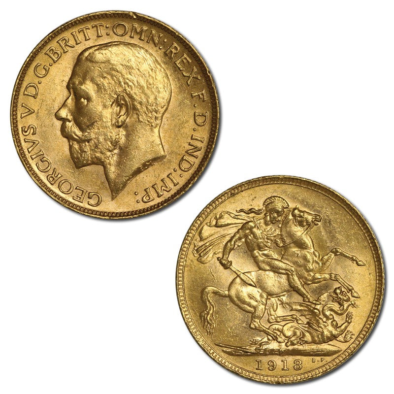 1913 Perth Gold Sovereign EF