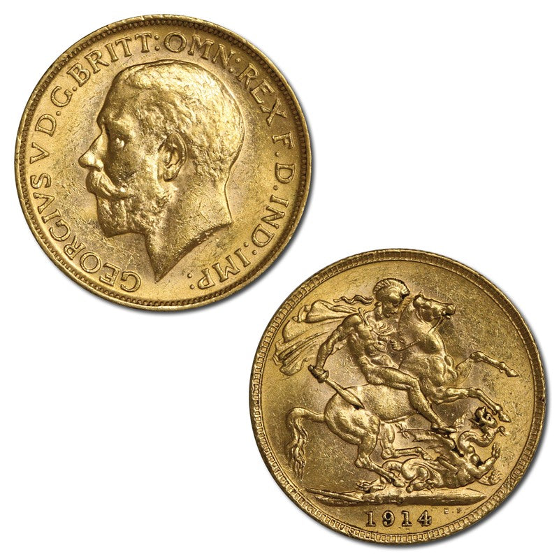 1914 Perth Gold Sovereign EF