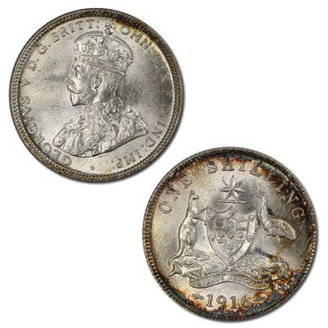 Australia 1916 Shilling Lustrous Brilliant UNC