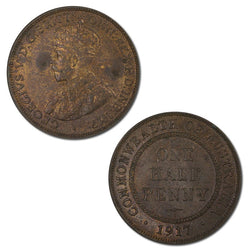 Australia 1917-I Mintmark, Calcutta Halfpenny