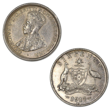 Australia 1917 Sixpence EF/nEF