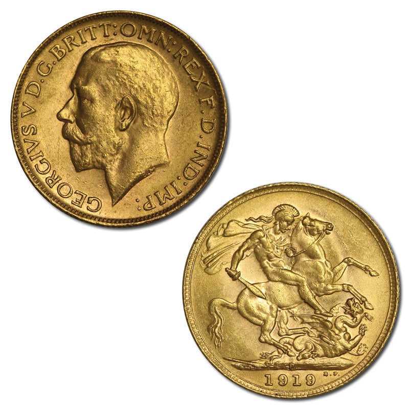 1919 Perth Gold Sovereign Lustrous UNC