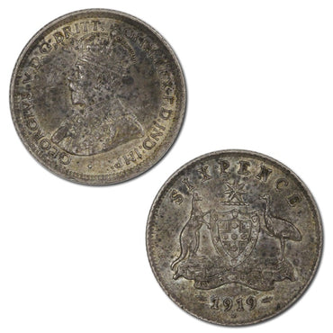 Australia 1919M Sixpence VF
