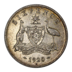 Australia 1920 Sixpence nEF