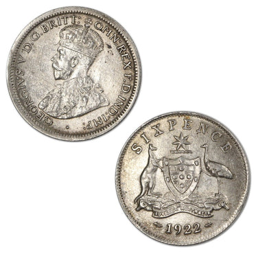 Australia 1922 Sixpence EF/VF+