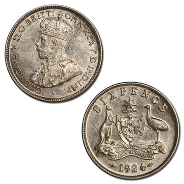 Australia 1924 Sixpence EF+