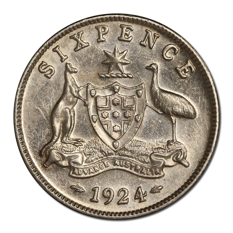 Australia 1924 Sixpence EF+