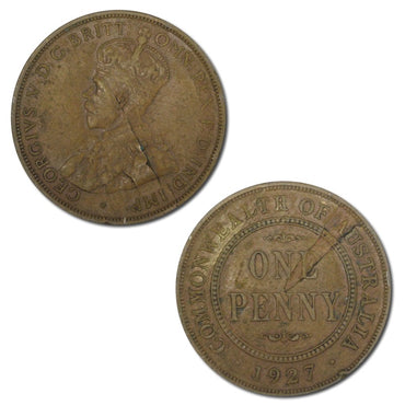 Australia 1927 Variety Penny VF