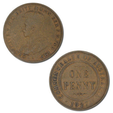 Australia 1921 Penny M.R.Roberts Wynyard Coin Centre