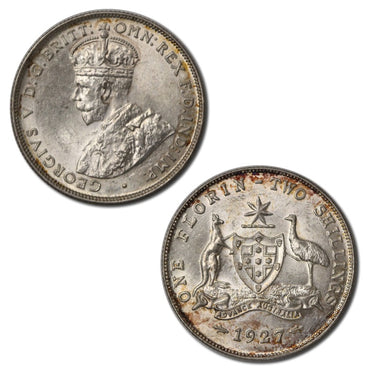 Australia 1927 Coat of Arms Florin