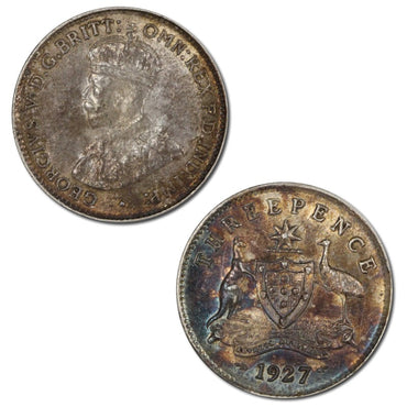 Australia 1927 Threepence Lustrous nUNC