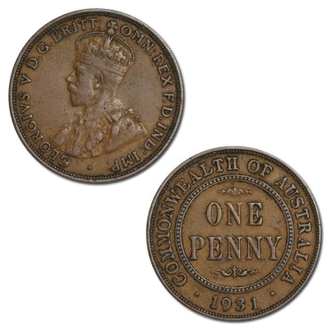 Australia 1931 Melbourne (Dropped 1, Indian Die Obverse) Penny