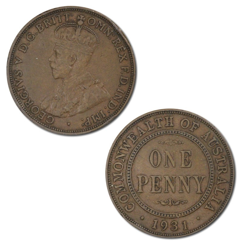 Australia 1931 Melbourne (Dropped 1, Indian Die Obverse) Penny