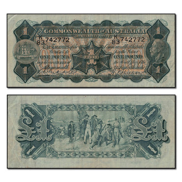 (1932) One Pound Riddle/Sheehan R.27b - Thin Signature