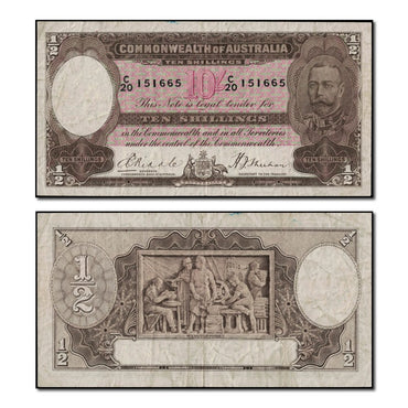 (1933) Riddle/Sheehan Ten Shillings R.9l Last Prefix