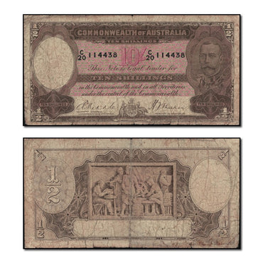 (1933) Riddle/Sheehan Ten Shillings R.9l Last Prefix