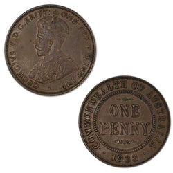 Australia 1933/2 Overdate Melbourne Penny