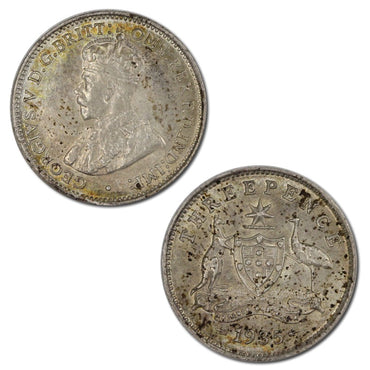 Australia 1935 Threepence EF-nUNC