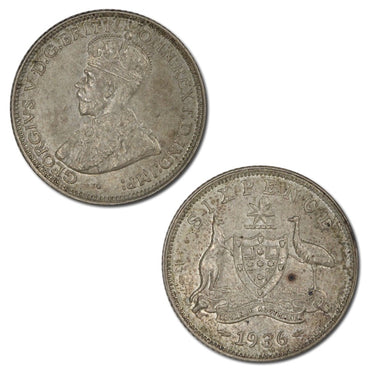 Australia 1936 Sixpence