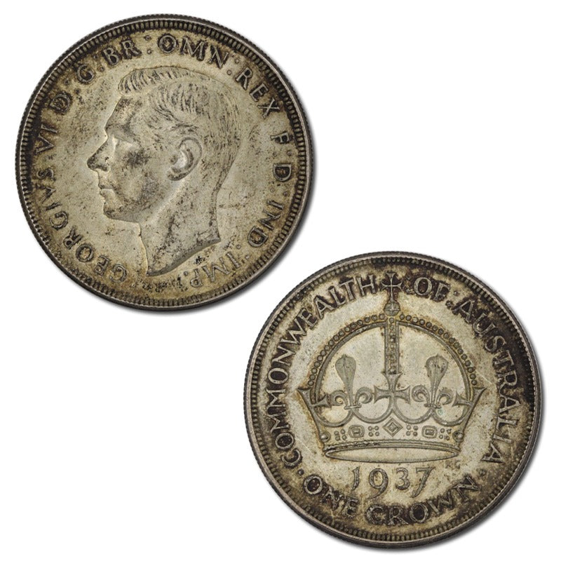 Australia 1937 King George VI Silver Crown