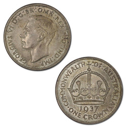 Australia 1937 King George VI Silver Crown