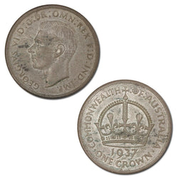 Australia 1937 King George VI Silver Crown