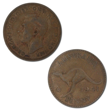 Australia 1941Y Penny High Dot Variety